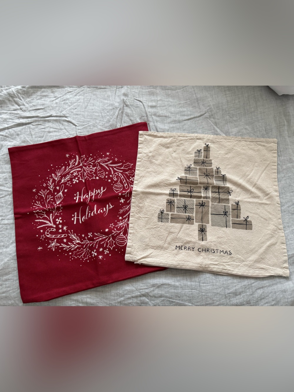 H&M Home Christmas Cushion Cover Set – Minimalist Holiday Pillow Covers